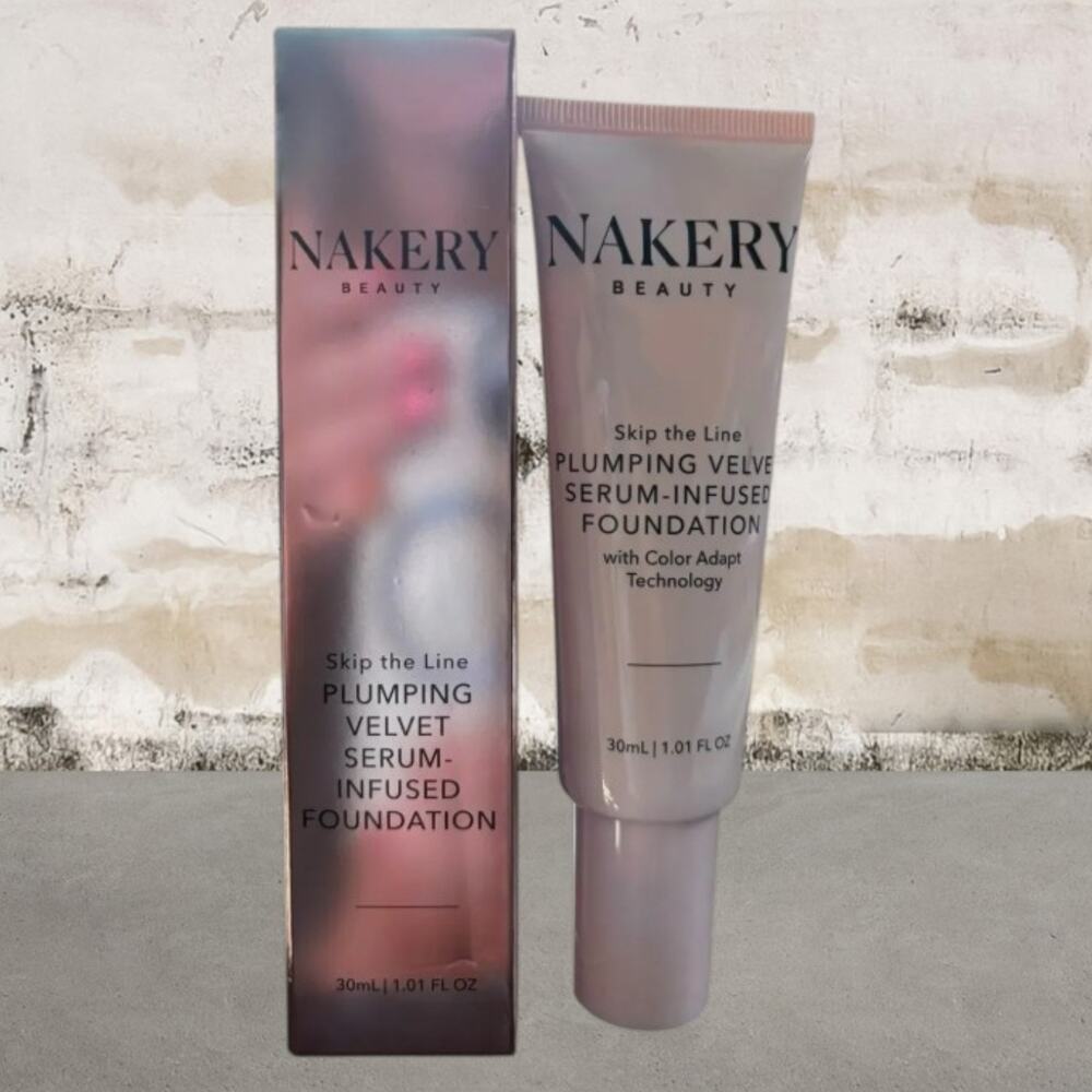 Nakery Skip the Line Velvet Serum-Infused Foundation in Med Deep NIB - $34 MSRP